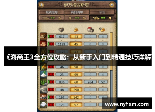 《海商王3全方位攻略：从新手入门到精通技巧详解》